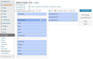 Creating new menus and submenus
