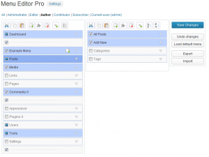 Role permissions: Author