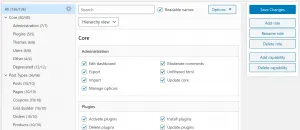 Screenshot of the “Roles” tab