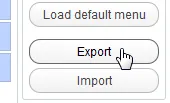 Export and import admin menu configuration